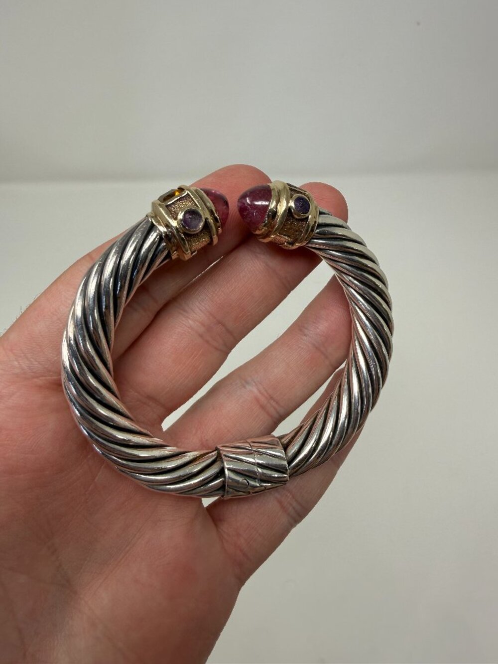 David Yurman  Renaissance Tourmaline, Rhodolite & Iolite Bracelet